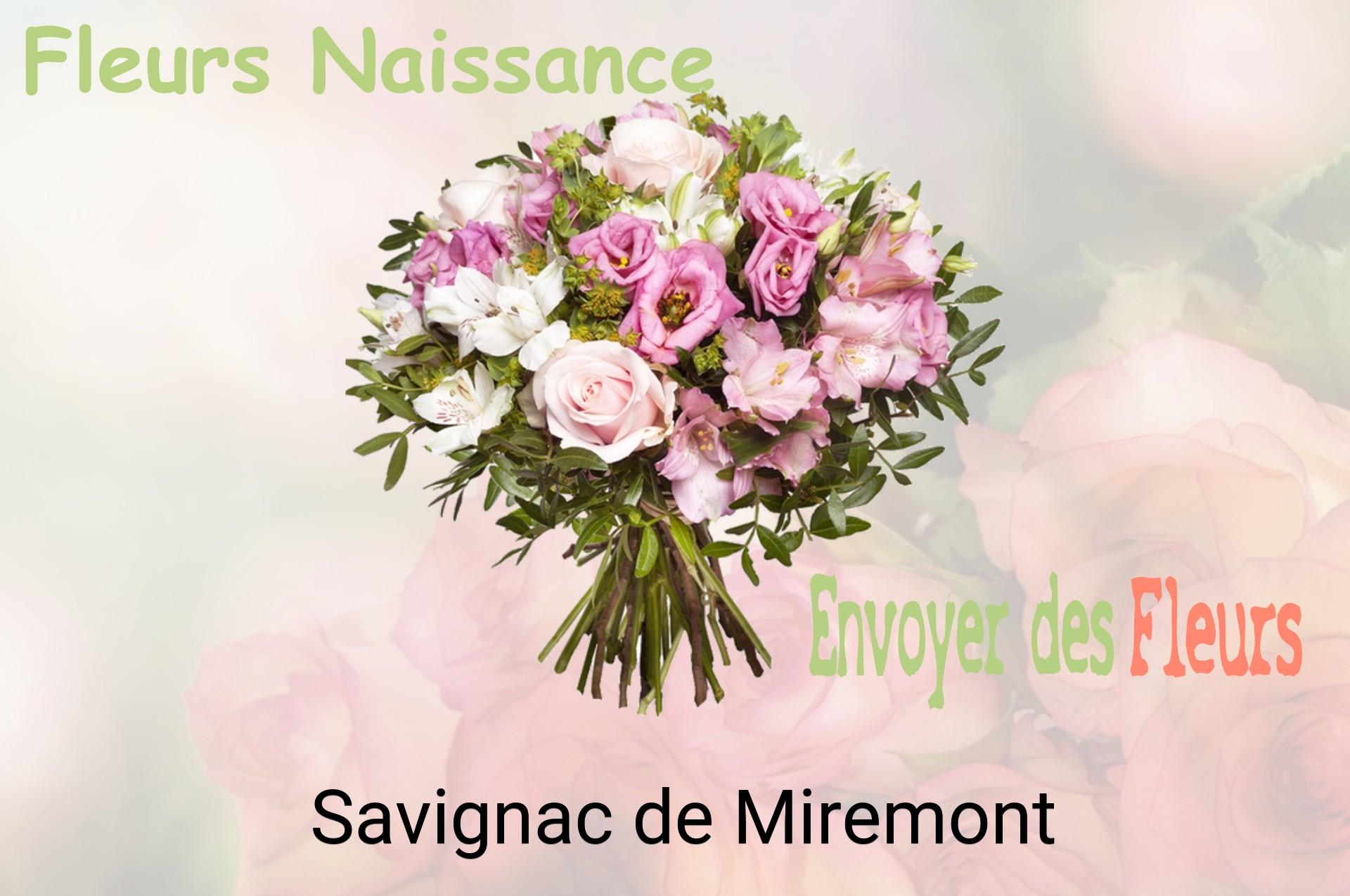 Bouquet de fleurs de naissance livré à Savignac-de-Miremont
