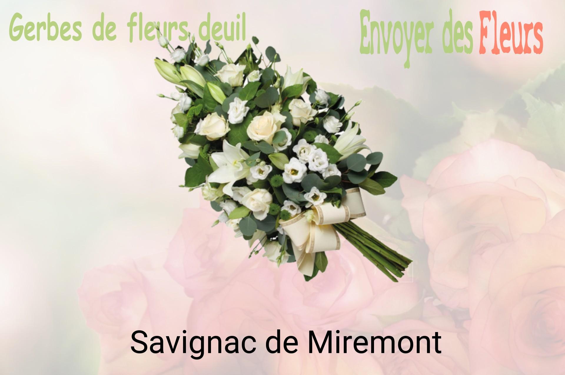Gerbe de fleurs de deuil livrée à Savignac-de-Miremont